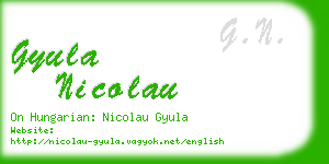 gyula nicolau business card